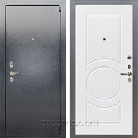 Входная дверь Лекс 3 Барк №125 (Серый букле / Белая шагрень)