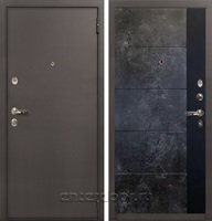 Входная дверь 1А №124 (Медный антик / Стоун Грей + Лофт черный)