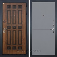 Входная дверь Гладиатор 3К №126 (Винорит Голден патина / Софт графит)