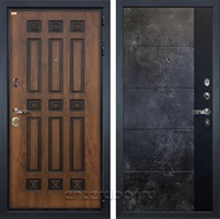 Входная дверь Гладиатор 3К №124 (Винорит Голден патина / Стоун Грей + Лофт черный)
