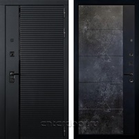 Входная дверь Гранд Рояль №124 (Черный кварц / Стоун Грей + Лофт черный)