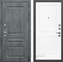 Входная дверь Соната №122 (Бетон темный / Белый матовый)