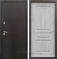 Входная дверь с терморазрывом Термо Стандарт 3К (Медный антик / Сосна белая)