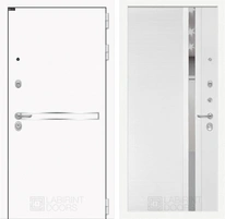 Входная дверь Line White 31 (Шагрень белая / Белый софт)