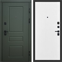 Входная дверь Престиж Классика 3к Фиат (Грин / Белый софт)