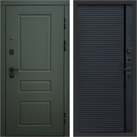 Входная дверь Престиж Классика 3к Порте (Грин / Черный кварц)