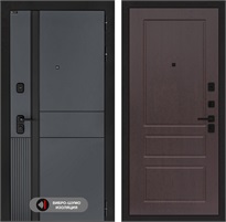 Входная дверь EVOLAB 03 - Орех премиум для установки в квартиру 30291