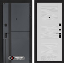 Входная дверь EVOLAB 06 - Белое дерево для установки в квартиру 30300