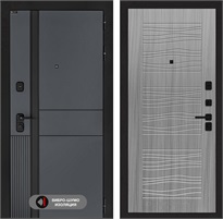 Входная дверь EVOLAB 06 - Сандал серый для установки в квартиру 30301
