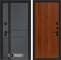 Входная дверь EVOLAB 05 - Итальянский орех для установки в квартиру 30303