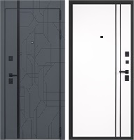 Входная дверь Форест 3к (Графит софт / Белый матовый) для установки в квартиру 30594