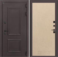 Входная дверь Полярис Термо Лайт №05 (Муар коричневый / Венге светлый) для частного загородного дома и дачи 30632