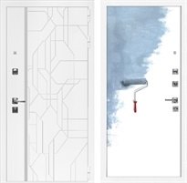 Входная дверь Эверест 3к (Белый матовый / Под покраску) для установки в квартиру 30671