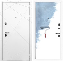 Входная дверь Лофт 3к (Белый матовый / Под покраску) для установки в квартиру 30673