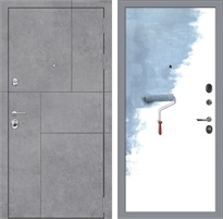 Входная дверь Лофт 3к (Бетон светлый / Под покраску) для установки в квартиру 30677