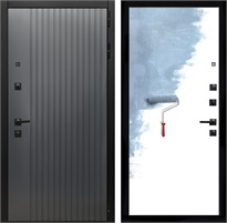 Входная дверь Шторм Стандарт (Графит софт / Под покраску) для установки в квартиру 30682