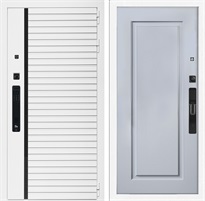 Входная дверь Урбан Лайн Белая с умным замком - ФЛ-119 Силк маус для установки в квартиру 30699