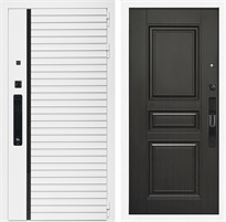 Входная дверь Урбан Лайн Белая с умным замком - ФЛ-243 Венге для установки в квартиру 30701