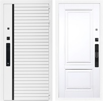 Входная дверь Урбан Лайн Белая с умным замком - ФЛ-117 Белый матовый для установки в квартиру 30702