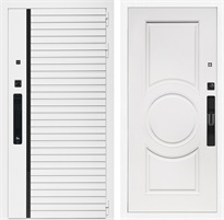 Входная дверь Урбан Лайн Белая с умным замком - МC-100 Белый матовый для установки в квартиру 30707