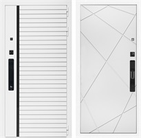 Входная дверь Урбан Лайн Белая с умным замком - ФЛ-291 Белый матовый для установки в квартиру 30709