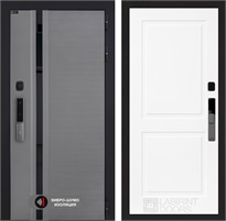 Входная дверь Piano Smart с умным замком - 11 Белый софт для установки в квартиру 30746