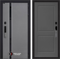 Входная дверь Piano Smart с умным замком - 11 Графит софт для установки в квартиру 30747
