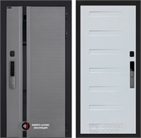 Входная дверь Piano Smart с умным замком - 14 Дуб кантри белый горизонт для установки в квартиру 30748