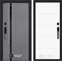 Входная дверь Piano Smart с умным замком - 13 Белый софт для установки в квартиру 30750