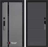 Входная дверь Piano Smart с умным замком - 13 Графит софт для установки в квартиру 30751