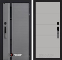 Входная дверь Piano Smart с умным замком - 13 Грей софт для установки в квартиру 30752