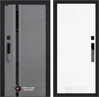 Входная дверь Piano Smart с умным замком - 07 Белое дерево для установки в квартиру 30753