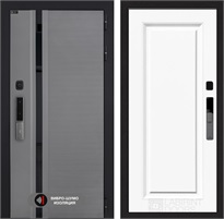Входная дверь Piano Smart с умным замком - 27 Эмаль белая RAL 9003 для установки в квартиру 30755