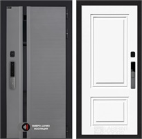 Входная дверь Piano Smart с умным замком - 26 Эмаль белая RAL 9003 для установки в квартиру 30756