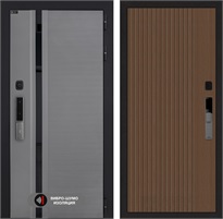 Входная дверь Piano Smart с умным замком - 29 Дуб кантри темный для установки в квартиру 30758