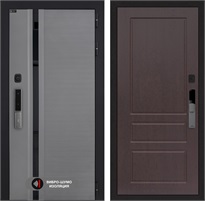 Входная дверь Piano Smart с умным замком - 03 Орех премиум для установки в квартиру 30772