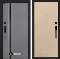 Входная дверь Piano Smart с умным замком - 05 Венге светлый для установки в квартиру 30781