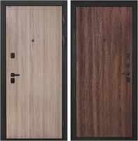 Входная дверь Профит Black (Ильм американский / Дуб филадельфия коньяк) для установки в квартиру 20215