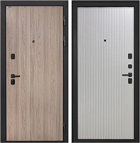 Входная дверь Профит Black ФЛ-566 (Ильм американский / Чесура светлая) для установки в квартиру 20210