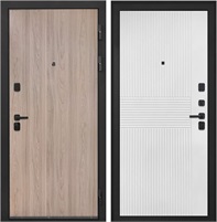 Входная дверь Профит Black ФЛ-326М (Ильм американский / Мэджик шифон белый) для установки в квартиру 30807