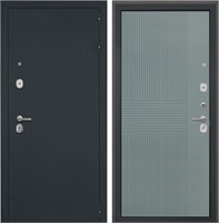 Входная дверь Гектор ФЛ-326 (Черный шелк / Монолит Фреско) для установки в квартиру 18180