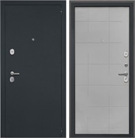 Входная дверь Гектор ФЛ-6 Геометрия (Черный шелк / Мэджик Тин) для установки в квартиру 20477
