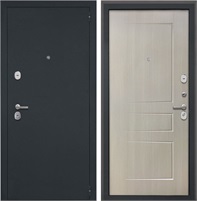 Входная дверь Гектор ФЛ-638М (Черный шелк / Лиственница беж) для установки в квартиру 30817