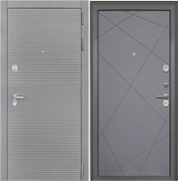 Входная дверь Брайтон Антрацит Грей / Лучи-М Софт Графит для установки в квартиру 17107