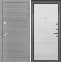 Входная дверь Брайтон Антрацит Грей / ФЛ-316 Ясень белый для установки в квартиру 17101