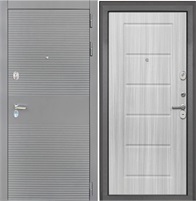 Входная дверь Брайтон Антрацит Грей / ФЛ-39 Сандал белый для установки в квартиру 17103
