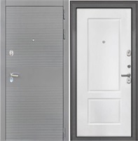 Входная дверь Брайтон Антрацит Грей / КВ-2 Белый матовый для установки в квартиру 19045