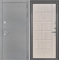 Входная дверь Брайтон Антрацит Грей / ФЛ-102 Сосна белая для установки в квартиру 19046