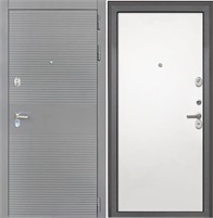 Входная дверь Брайтон Антрацит Грей / Гладкая Силк Сноу для установки в квартиру 19047