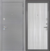 Входная дверь Брайтон Антрацит Грей / В-07 Сандал белый для установки в квартиру 17104